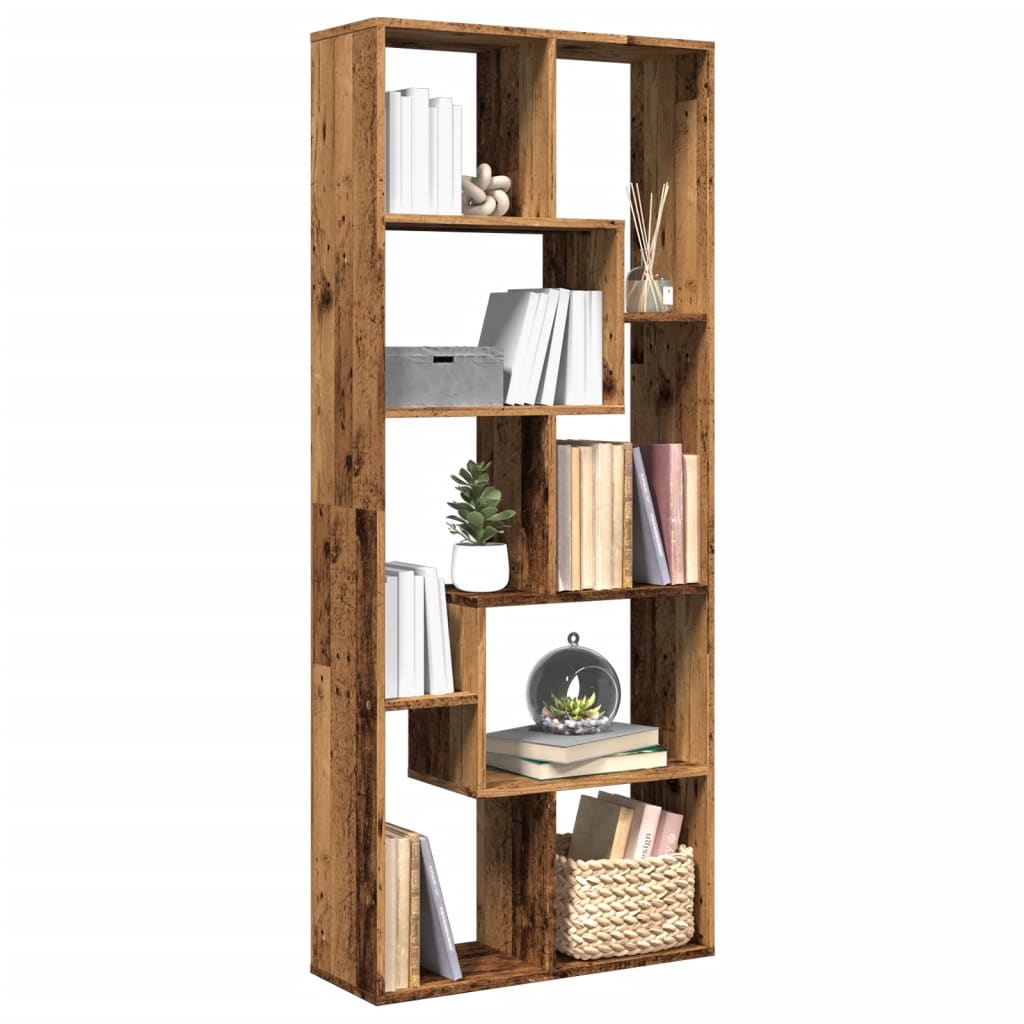 Kamerscherm / boekenkast 67x25x161,5 cm hout oud houtkleur is nu te koop bij PeponiXL, paradijselijk wonen!