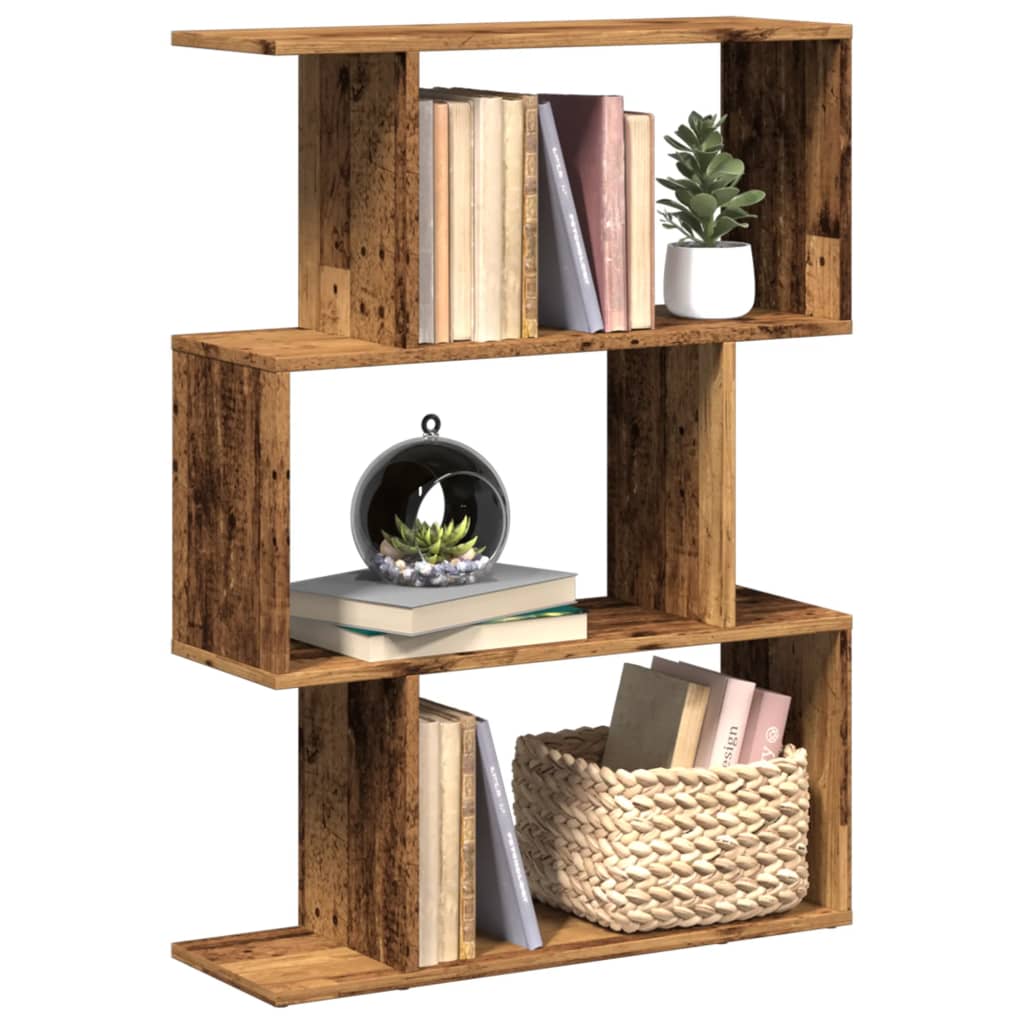 Kamerscherm / boekenkast 3-laags 70x24x97 cm hout oud hout is nu te koop bij PeponiXL, paradijselijk wonen!