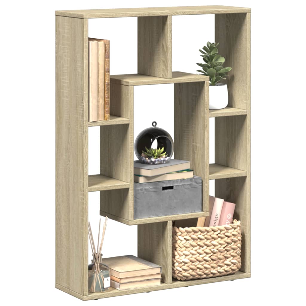 Boekenkast 63x20x90 cm bewerkt hout sonoma eikenkleurig is nu te koop bij PeponiXL, paradijselijk wonen!