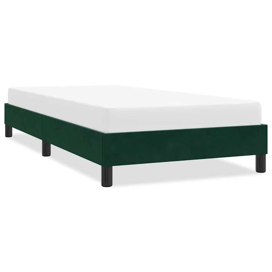 Bedframe zonder matras 90x210 cm fluweel donkergroen is nu te koop bij PeponiXL, paradijselijk wonen!