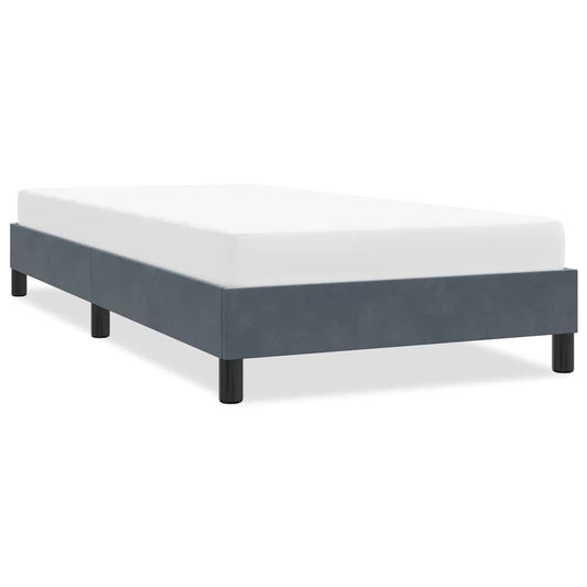 Bedframe zonder matras 100x210 cm fluweel donkergrijs is nu te koop bij PeponiXL, paradijselijk wonen!
