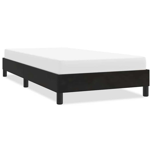 Bedframe zonder matras 100x210 cm fluweel zwart is nu te koop bij PeponiXL, paradijselijk wonen!