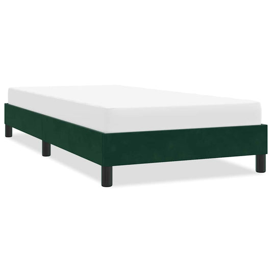 Bedframe zonder matras 100x210 cm fluweel donkergroen is nu te koop bij PeponiXL, paradijselijk wonen!