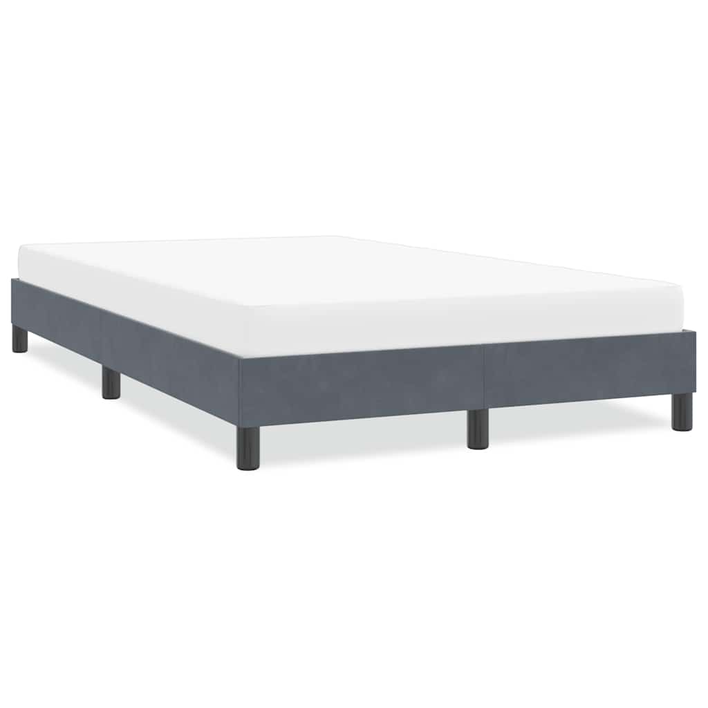 Bedframe zonder matras 120x210 cm fluweel donkergrijs is nu te koop bij PeponiXL, paradijselijk wonen!
