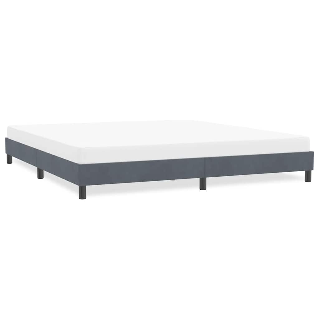 Bedframe zonder matras 180x210 cm fluweel donkergrijs is nu te koop bij PeponiXL, paradijselijk wonen!