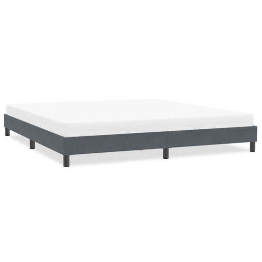 Bedframe zonder matras 200x210 cm fluweel donkergrijs is nu te koop bij PeponiXL, paradijselijk wonen!