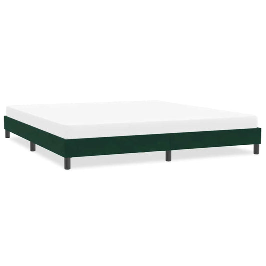 Bedframe zonder matras 200x210 cm fluweel donkergroen is nu te koop bij PeponiXL, paradijselijk wonen!