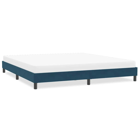 Bedframe zonder matras 200x210 cm fluweel donkerblauw is nu te koop bij PeponiXL, paradijselijk wonen!