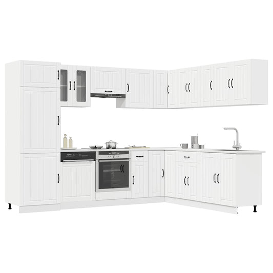14-delige Keukenkastenset Lucca bewerkt hout wit is nu te koop bij PeponiXL, paradijselijk wonen!