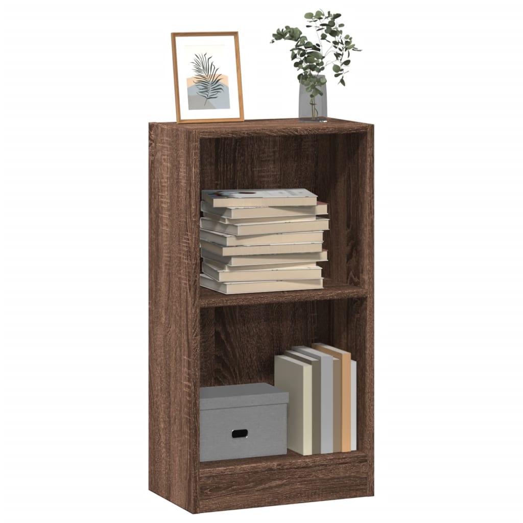 Boekenkast 40x24x76 cm bewerkt hout bruin eikenkleurig is nu te koop bij PeponiXL, paradijselijk wonen!