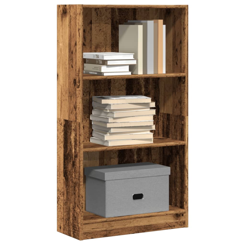 Boekenkast 60x24x109 cm bewerkt hout oud houtkleurig is nu te koop bij PeponiXL, paradijselijk wonen!