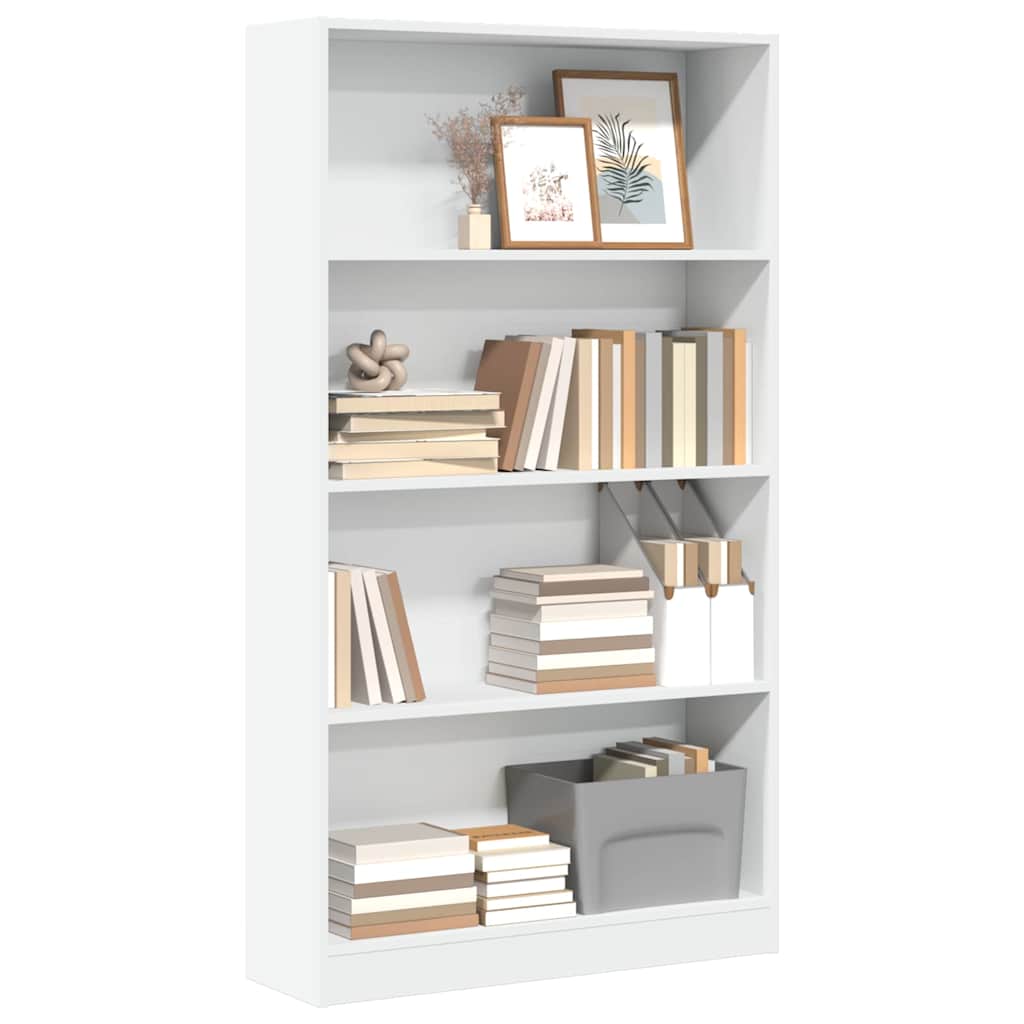 Boekenkast 80x24x143 cm bewerkt hout wit is nu te koop bij PeponiXL, paradijselijk wonen!