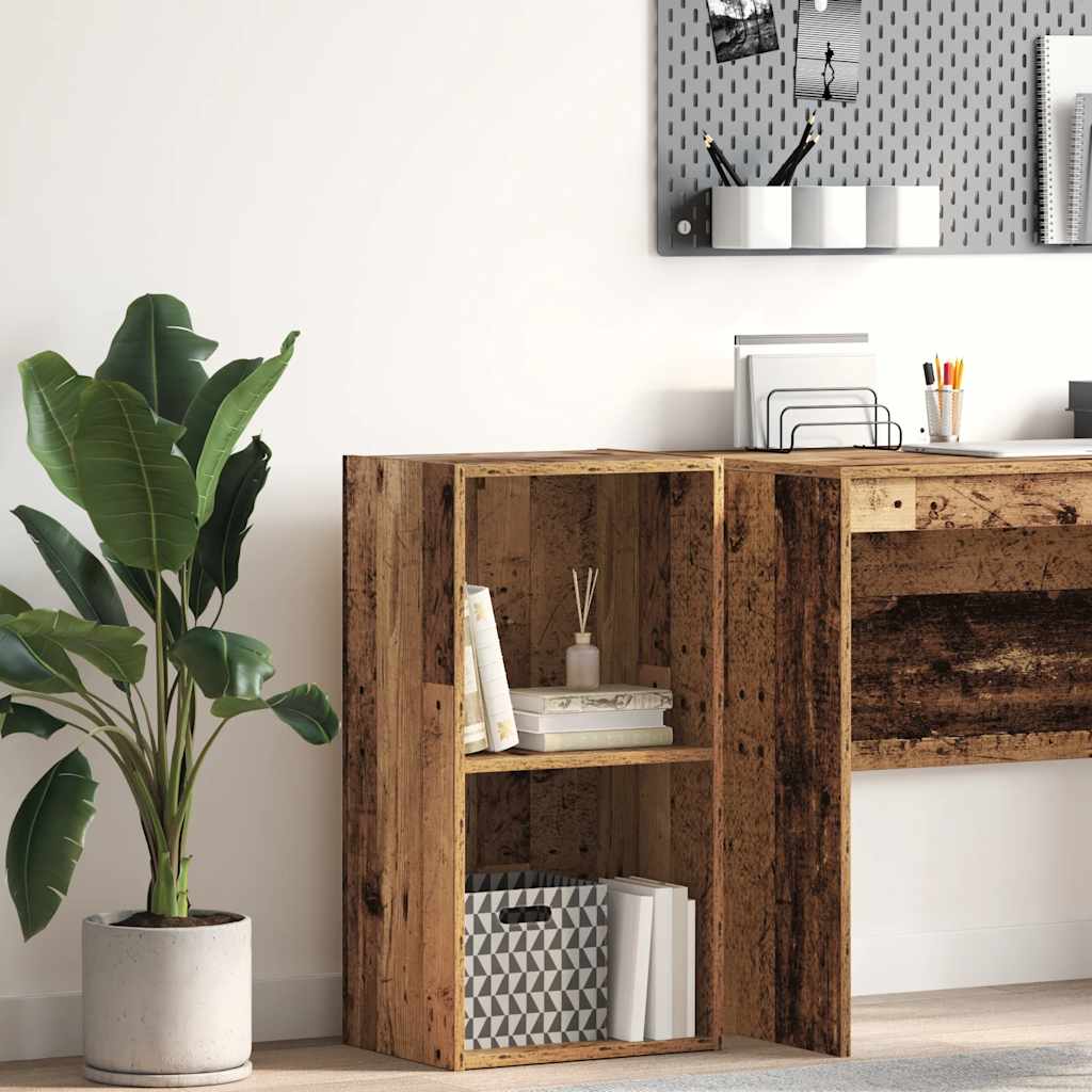 Boekenkast 40x30x77 cm bewerkt hout oud houtkleurig is nu te koop bij PeponiXL, paradijselijk wonen!