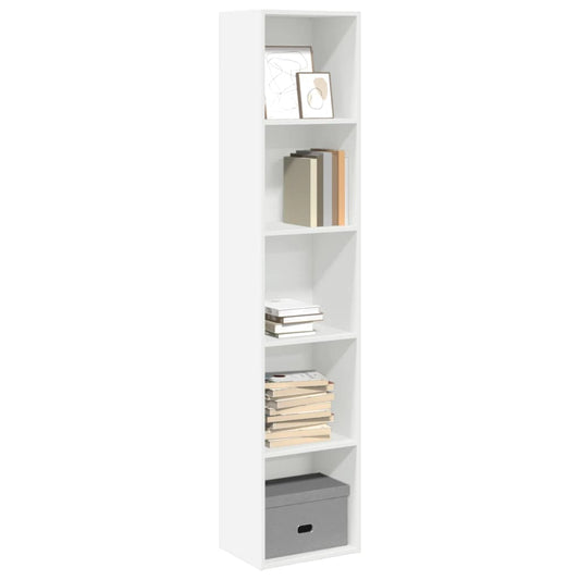 Boekenkast 40x30x189 cm bewerkt hout wit is nu te koop bij PeponiXL, paradijselijk wonen!