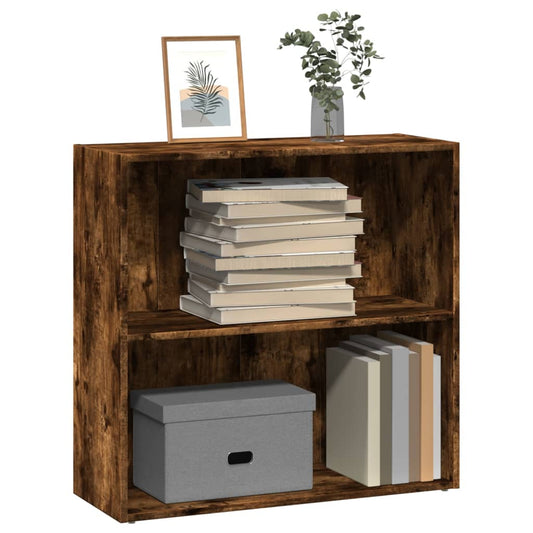 Boekenkast 80x30x77 cm bewerkt hout gerookt eikenkleurig is nu te koop bij PeponiXL, paradijselijk wonen!