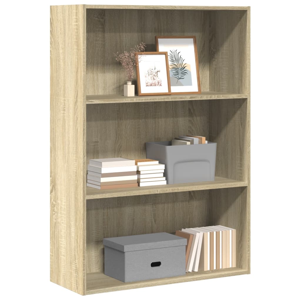 Boekenkast 80x30x114 cm bewerkt hout sonoma eikenkleurig is nu te koop bij PeponiXL, paradijselijk wonen!