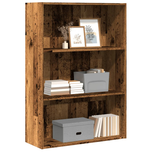 Boekenkast 80x30x114 cm bewerkt hout oud houtkleurig is nu te koop bij PeponiXL, paradijselijk wonen!