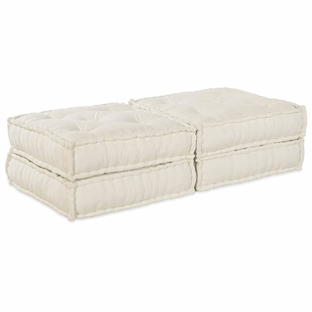 Modulair Sofabet 2 pcs Crèmekleurig 140 x 70 x 36 cm Stof is nu te koop bij PeponiXL, paradijselijk wonen!