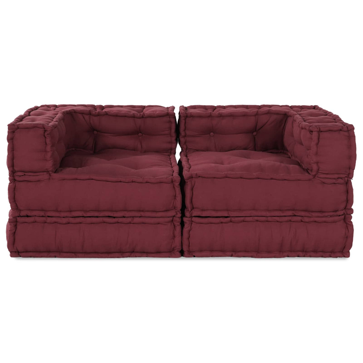 Modulair Sofabet 2 pcs Bordeaux 140 x 70 x 56 cm Stof is nu te koop bij PeponiXL, paradijselijk wonen!