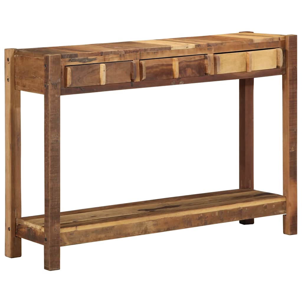 Wandtafel Bruin 107 x 33 x 76 cm Massief Gerecycled Hout is nu te koop bij PeponiXL, paradijselijk wonen!