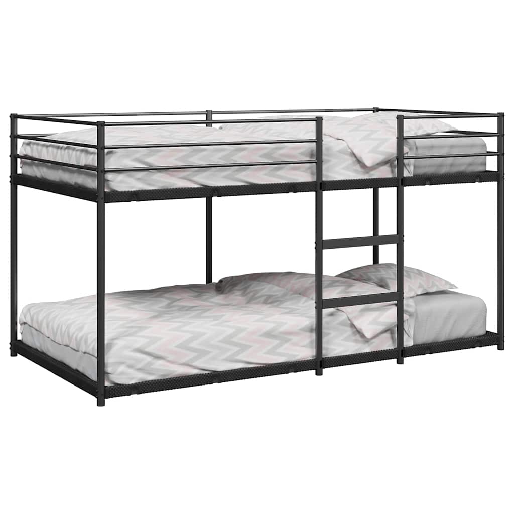 Stapelbed zonder matras 75x190 cm staal zwart is nu te koop bij PeponiXL, paradijselijk wonen!