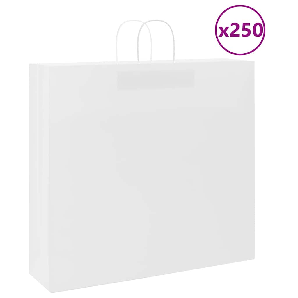 Papieren zakken 250 st met hengsels 54x15x49 cm wit is nu te koop bij PeponiXL, paradijselijk wonen!