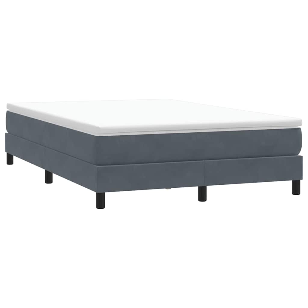 Boxspring zonder matras fluweel donkergrijs 160x210 cm is nu te koop bij PeponiXL, paradijselijk wonen!