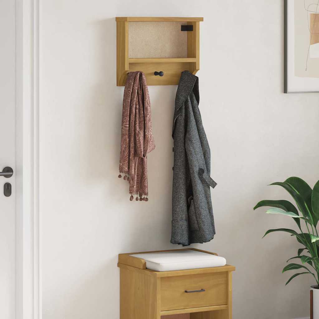 Wandkapstok SANDNES 45x12x35 cm massief grenenhout is nu te koop bij PeponiXL, paradijselijk wonen!