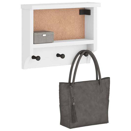 Wandkapstok SANDNES wit 45x12x35 cm massief grenenhout is nu te koop bij PeponiXL, paradijselijk wonen!