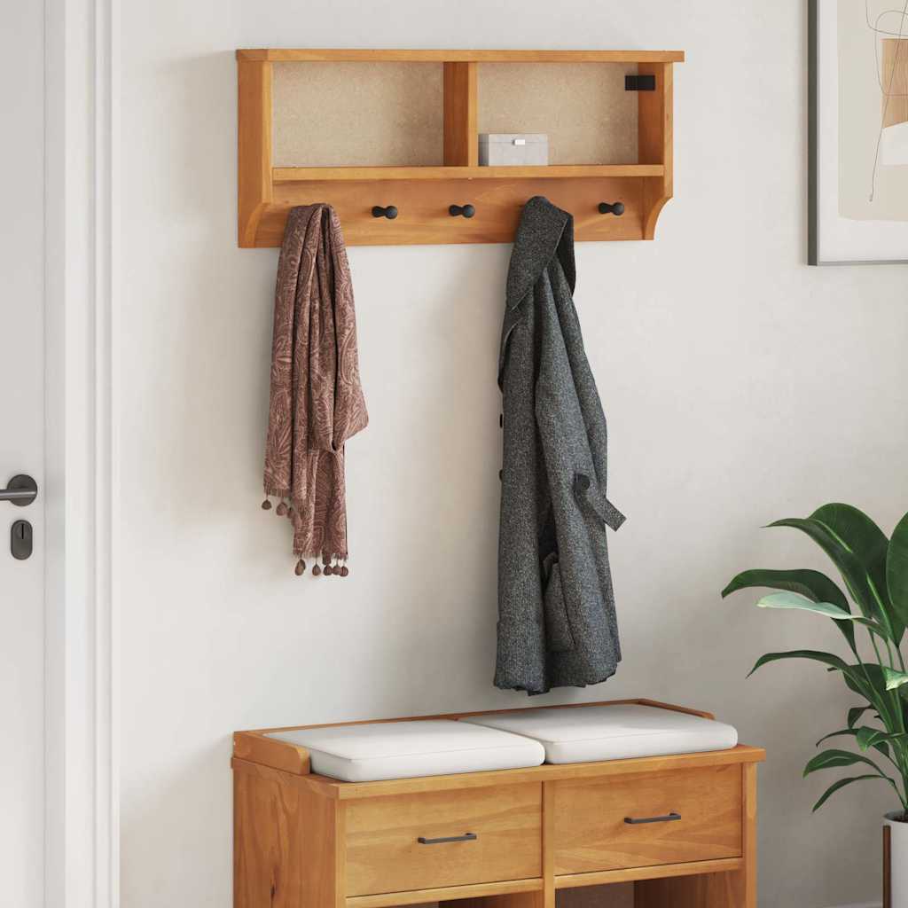 Wandkapstok SANDNES 87x12x35 cm massief grenenhout is nu te koop bij PeponiXL, paradijselijk wonen!