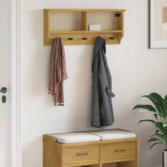 Wandkapstok SANDNES 87x12x35 cm massief grenenhout is nu te koop bij PeponiXL, paradijselijk wonen!