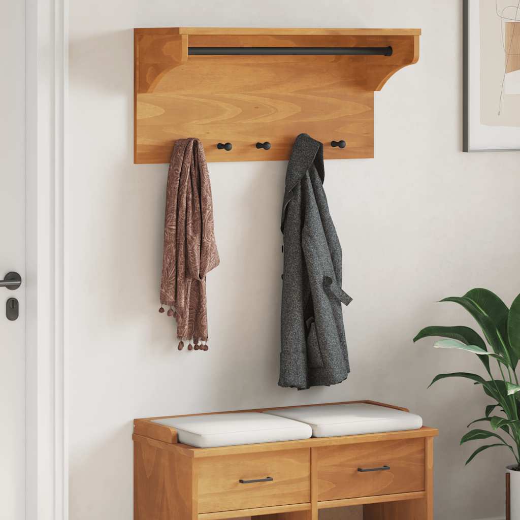 Wandkapstok SANDNES 87x30x42 cm massief grenenhout is nu te koop bij PeponiXL, paradijselijk wonen!
