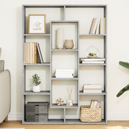 Boekenkast 102x29x143 cm bewerkt hout betongrijs is nu te koop bij PeponiXL, paradijselijk wonen!