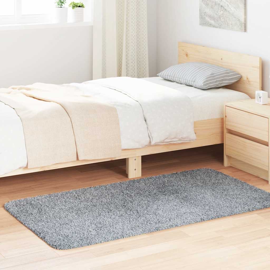 Hoogpolig vloerkleed NAVARRA 80x150 cm polyester lichtgrijs is nu te koop bij PeponiXL, paradijselijk wonen!