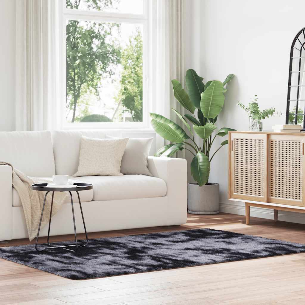 Hoogpolig vloerkleed NAVARRA 130x200 cm polyester donkergrijs is nu te koop bij PeponiXL, paradijselijk wonen!