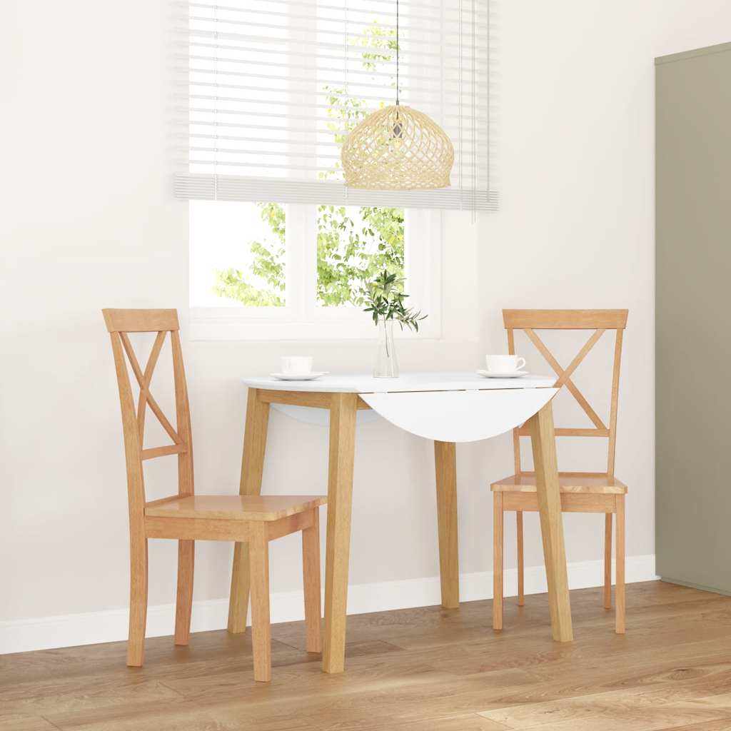 Eetkamerstoelen 2 st massief hout rubber is nu te koop bij PeponiXL, paradijselijk wonen!