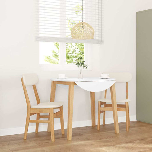 Eetkamerstoelen met kussens 2 st massief hout rubber is nu te koop bij PeponiXL, paradijselijk wonen!