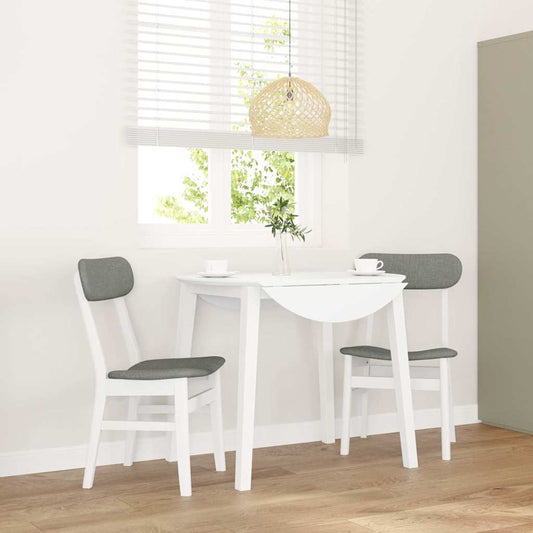 Eetkamerstoelen met kussens 2 st massief hout rubber wit is nu te koop bij PeponiXL, paradijselijk wonen!