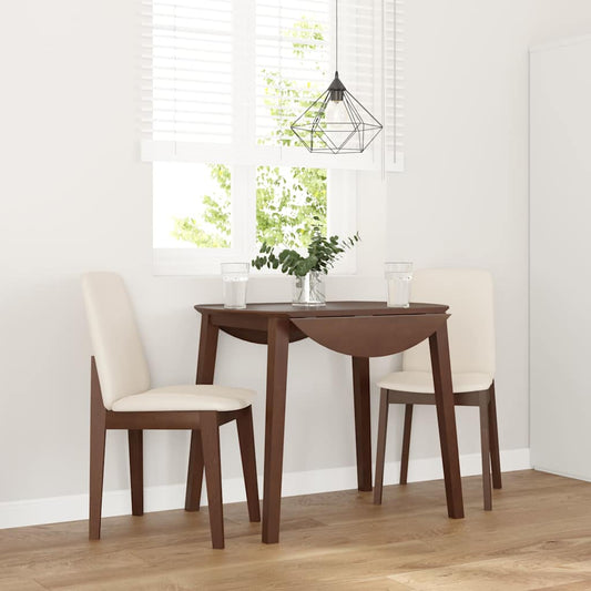 Eetkamerstoelen met kussens 2 st massief hout rubber bruin is nu te koop bij PeponiXL, paradijselijk wonen!