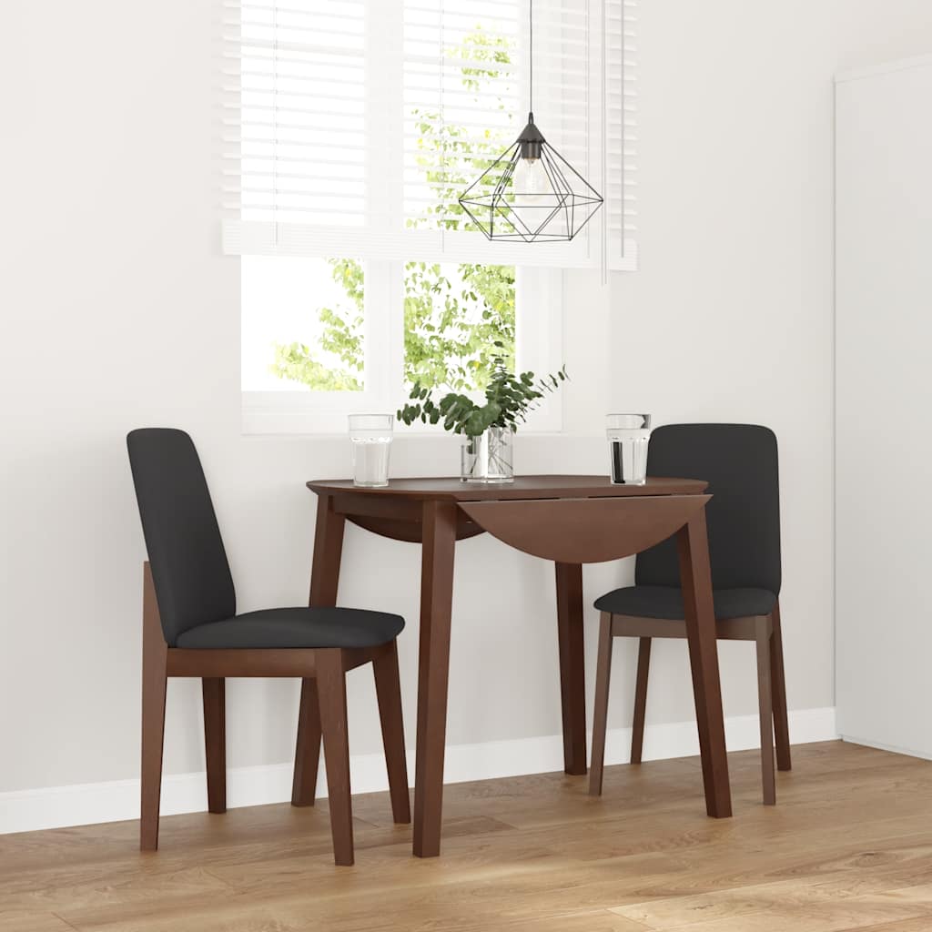 Eetkamerstoelen met kussens 2 st massief hout rubber bruin is nu te koop bij PeponiXL, paradijselijk wonen!