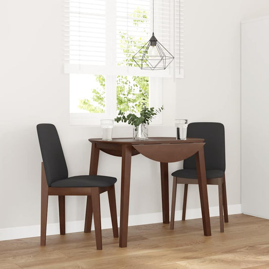 Eetkamerstoelen met kussens 2 st massief hout rubber bruin is nu te koop bij PeponiXL, paradijselijk wonen!