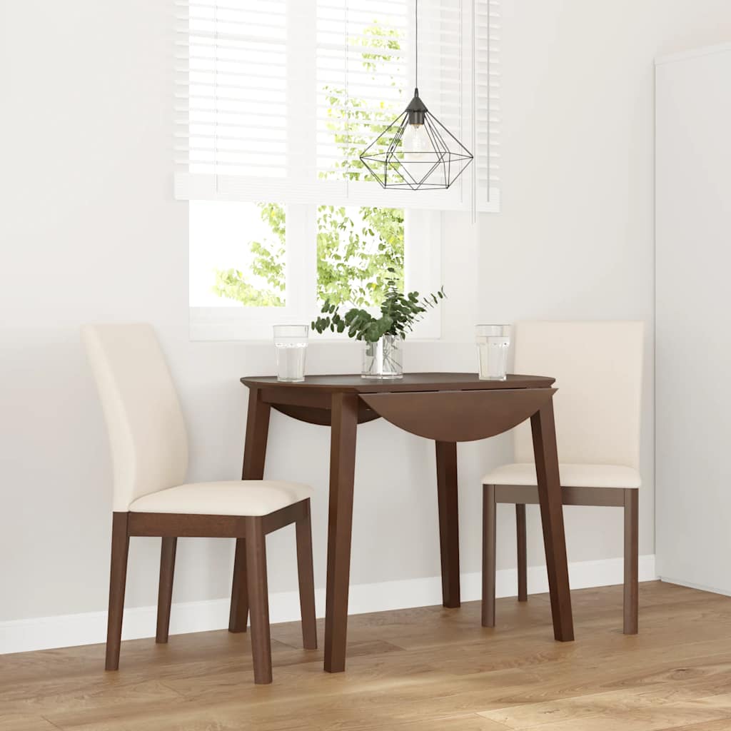 Eetkamerstoelen met kussens 2 st massief hout rubber bruin is nu te koop bij PeponiXL, paradijselijk wonen!