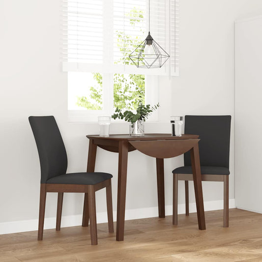 Eetkamerstoelen met kussens 2 st massief hout rubber bruin is nu te koop bij PeponiXL, paradijselijk wonen!