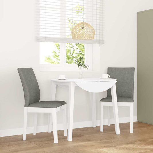 Eetkamerstoelen met kussens 2 st massief hout rubber wit is nu te koop bij PeponiXL, paradijselijk wonen!