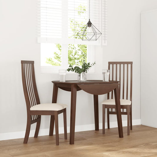 Eetkamerstoelen met kussens 2 st massief hout rubber bruin is nu te koop bij PeponiXL, paradijselijk wonen!