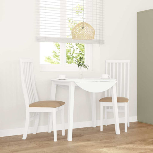 Eetkamerstoelen met kussens 2 st massief hout rubber wit is nu te koop bij PeponiXL, paradijselijk wonen!