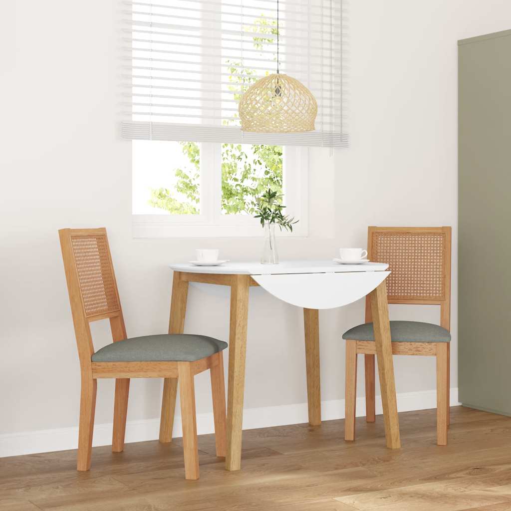 Eetkamerstoelen met kussens 2 st massief hout rubber is nu te koop bij PeponiXL, paradijselijk wonen!