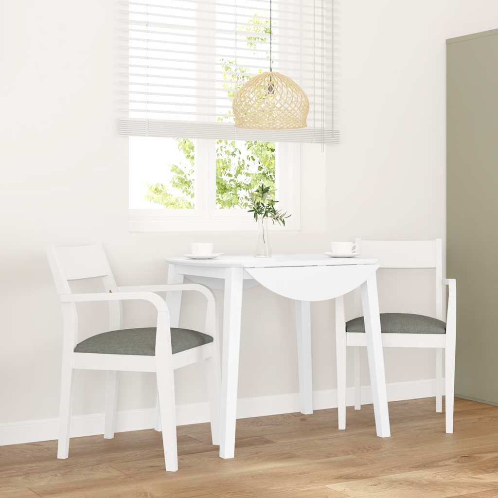 Eetkamerstoelen met kussens 2 st massief hout rubber wit is nu te koop bij PeponiXL, paradijselijk wonen!