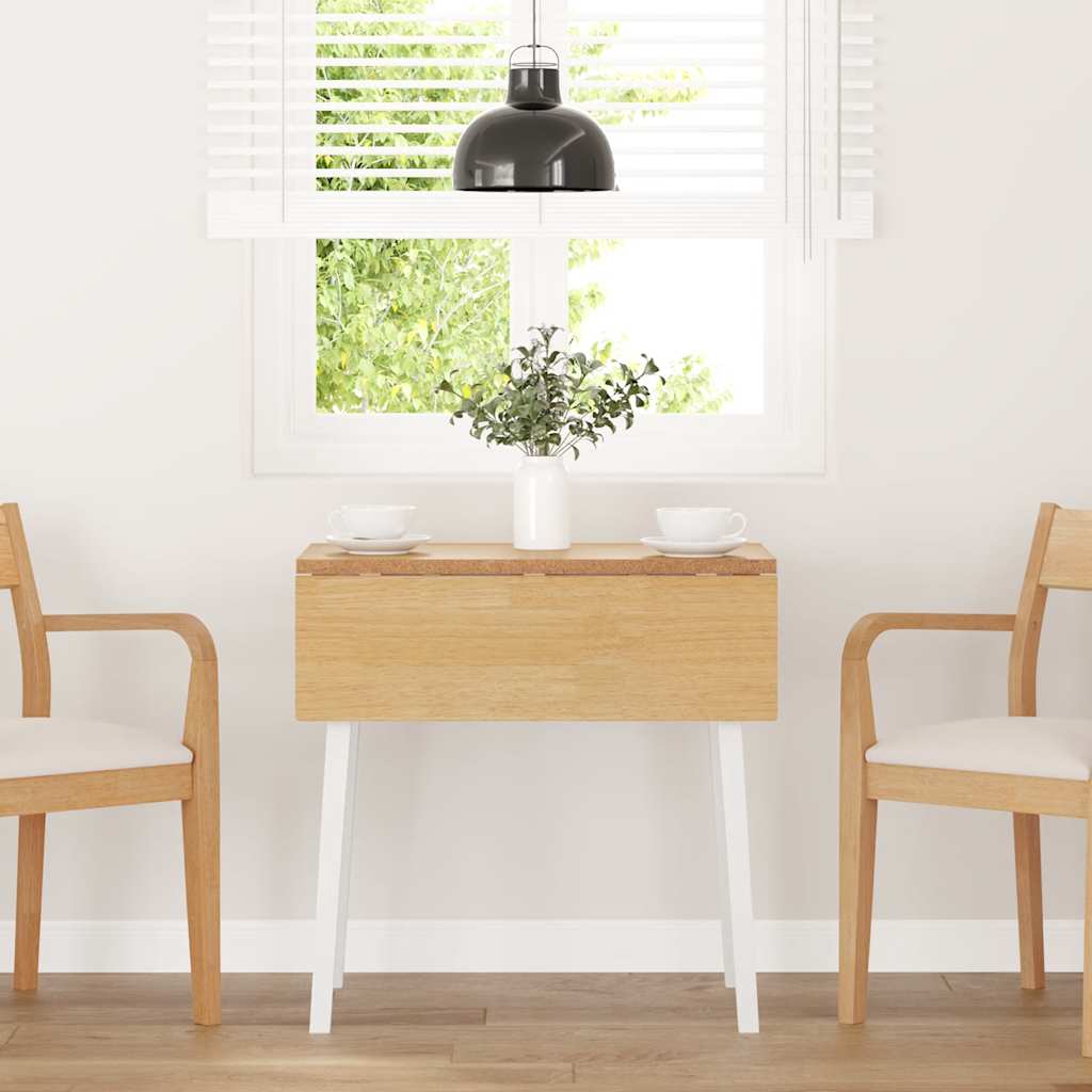 Eettafel massief hout wit rubber is nu te koop bij PeponiXL, paradijselijk wonen!