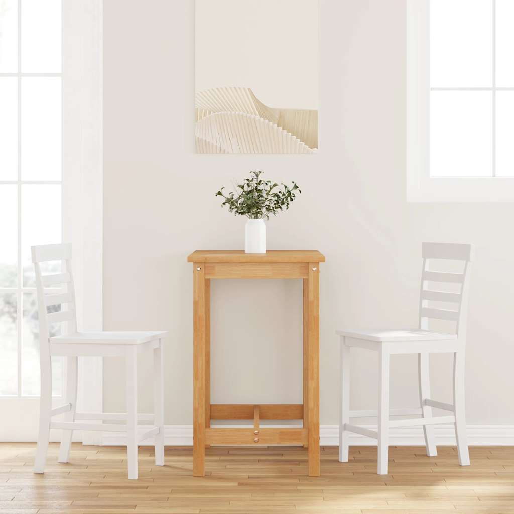 Barkrukken 2 st massief hout rubber wit is nu te koop bij PeponiXL, paradijselijk wonen!